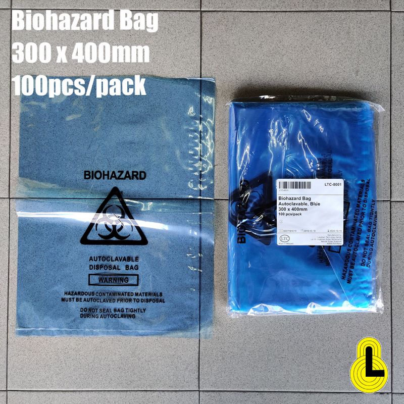 Biohazard bag, autoclavable, blue Labchem Catalog
